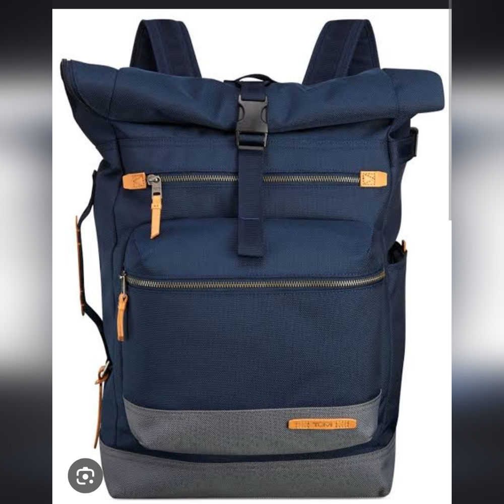 Tumi Blue Dalston Ridley Roll Backpack